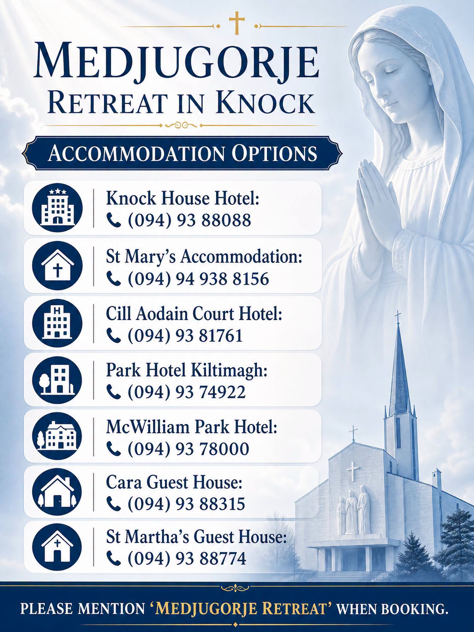 2026 Retreat accommodation poster